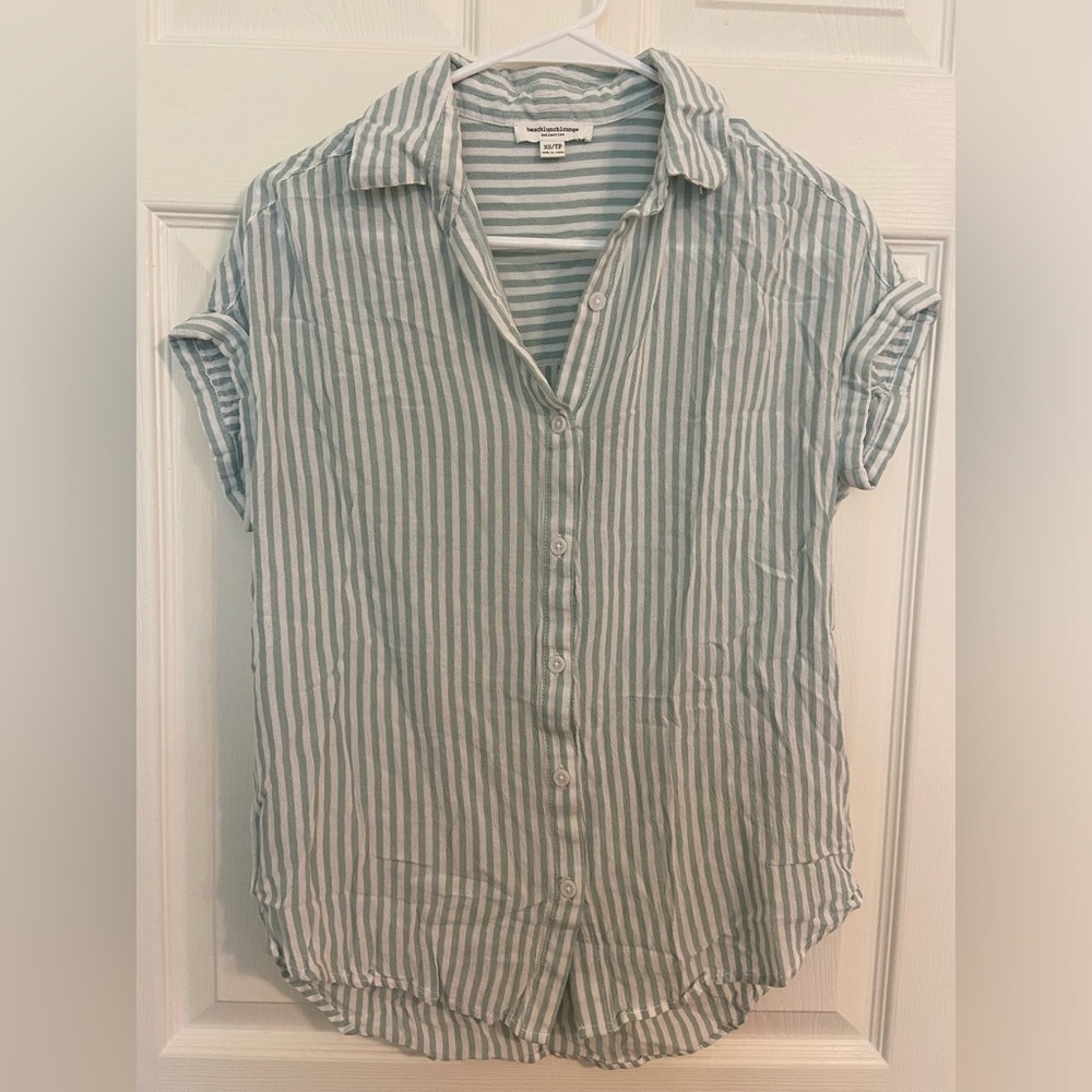 Beachlunchlounge striped shirt. Size XS. Worn once